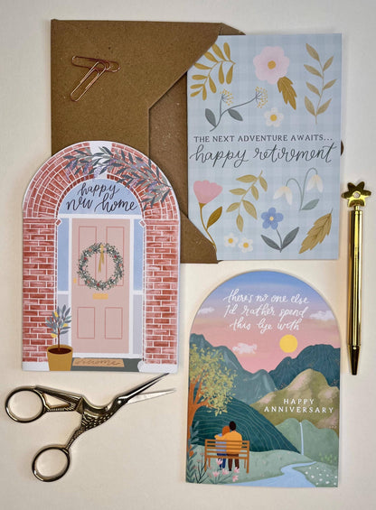 Ellice Owens Designs - Arch New Home Card for Her, Illustrated Housewarming