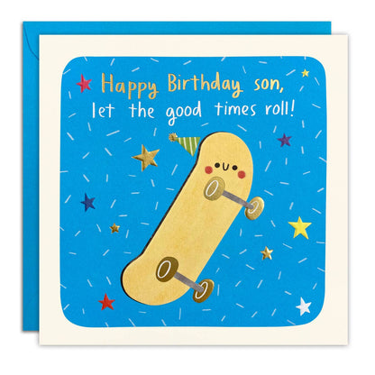 James Ellis - Son Skateboard Birthday Card - Square Peg