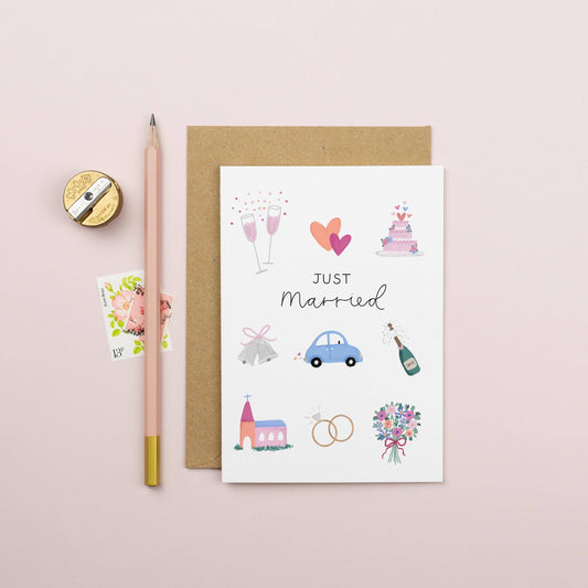 Elizabeth Mugridge - Just Married | Wedding Car | Wedding Cake Card 