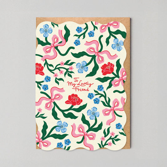 Studio Boketto - Floral Friendship Card | Just Because Card | Die Cut Card