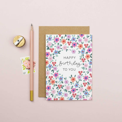 Elizabeth Mugridge - Floral Card | Botanical Birthday | Happy Birthday To You