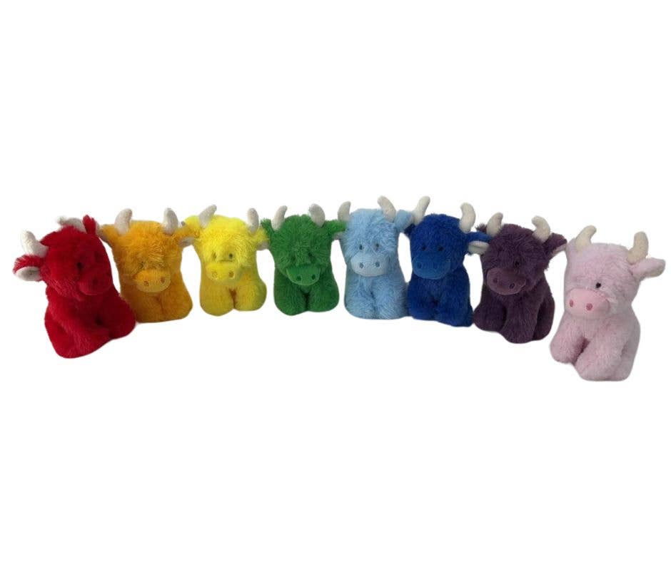 Jomanda Soft Toys & Accessories - UK Based - Dark Blue Mini Highland COOllectible Cow Plush Toy