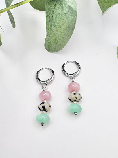 Candi Co Jewellery - Pastel Candy Huggie Hoop Earrings - Silver-Plated