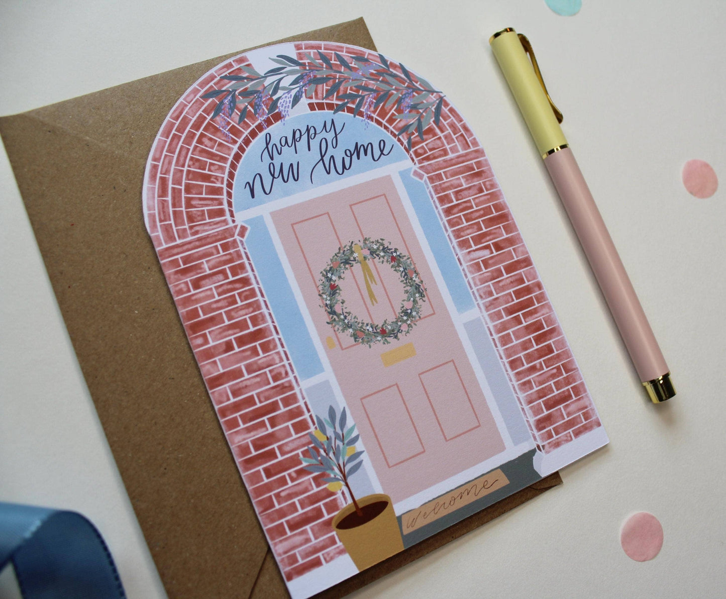 Ellice Owens Designs - Arch New Home Card for Her, Illustrated Housewarming