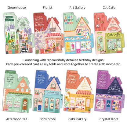 Two For Joy Illustration - Cake for Breakfast Birthday Card – 3D Slot Together Card