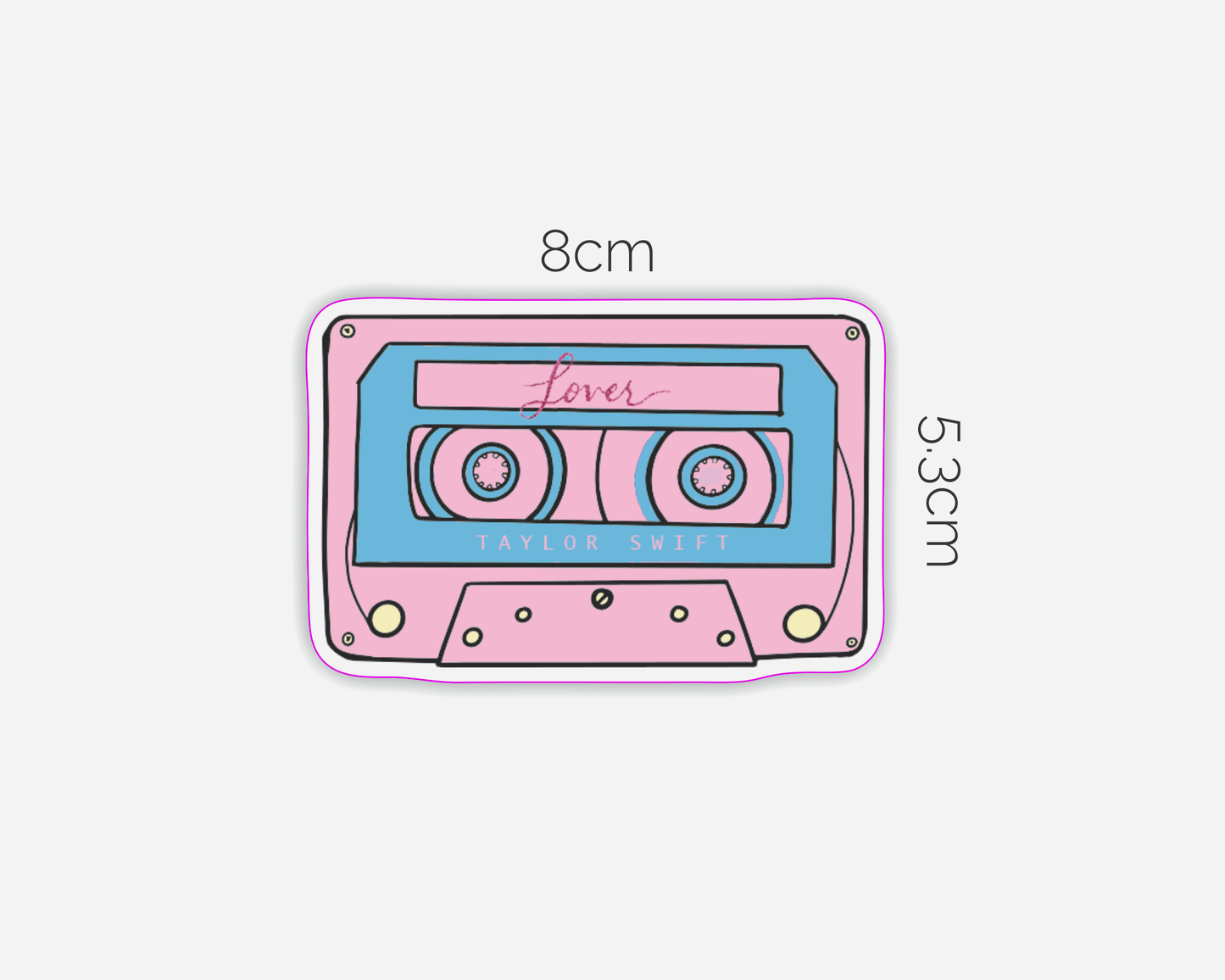 Danni Boden Designs - Lover Album Inspired Cassette Tape Sticker - Taylor Swift