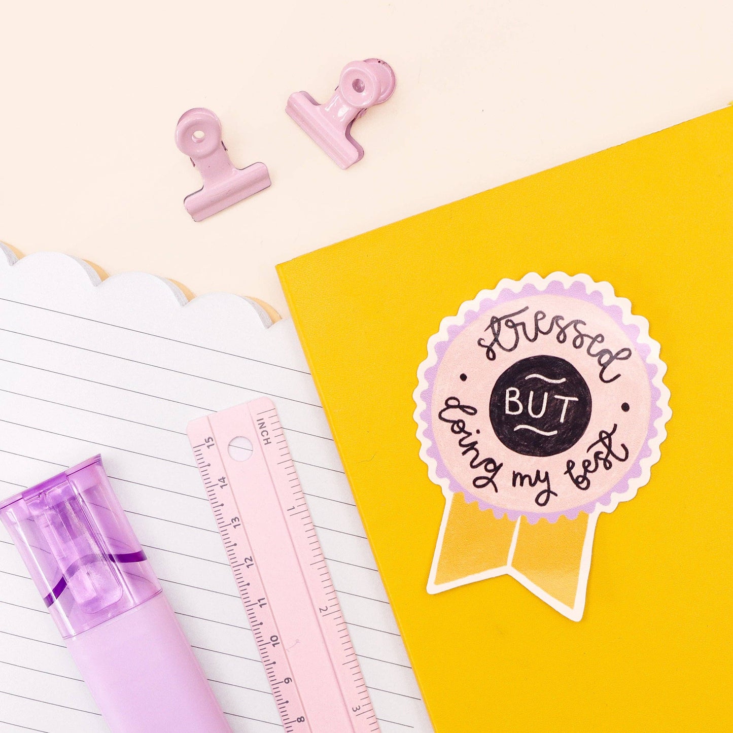 Oh, Laura - Vinyl sticker - stressed but doing my best