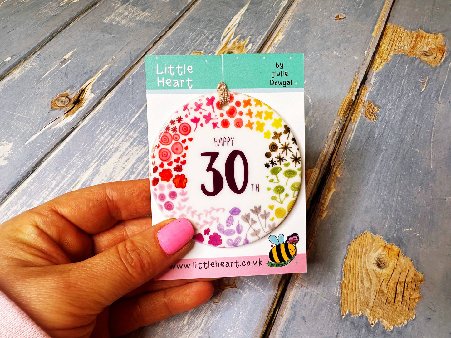 Little Heart - 30 years Floral Ceramic Circle