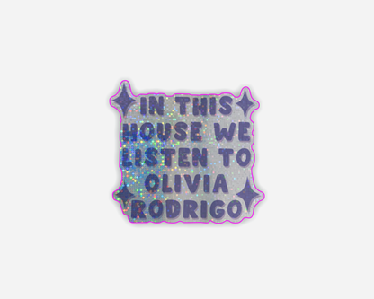 Danni Boden Designs - In This House We Listen To Olivia Rodrigo Magnet