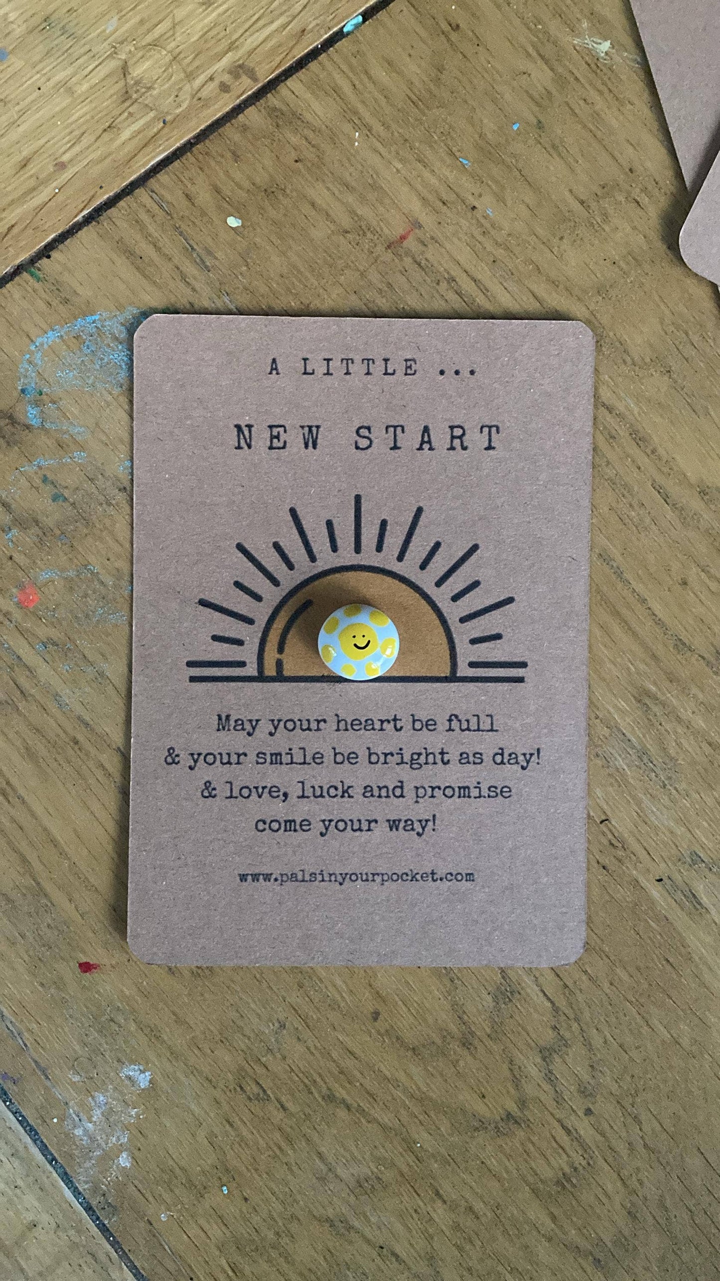 Pals in your Pocket - New Beginning Pebble & Card Set For Life Milestones