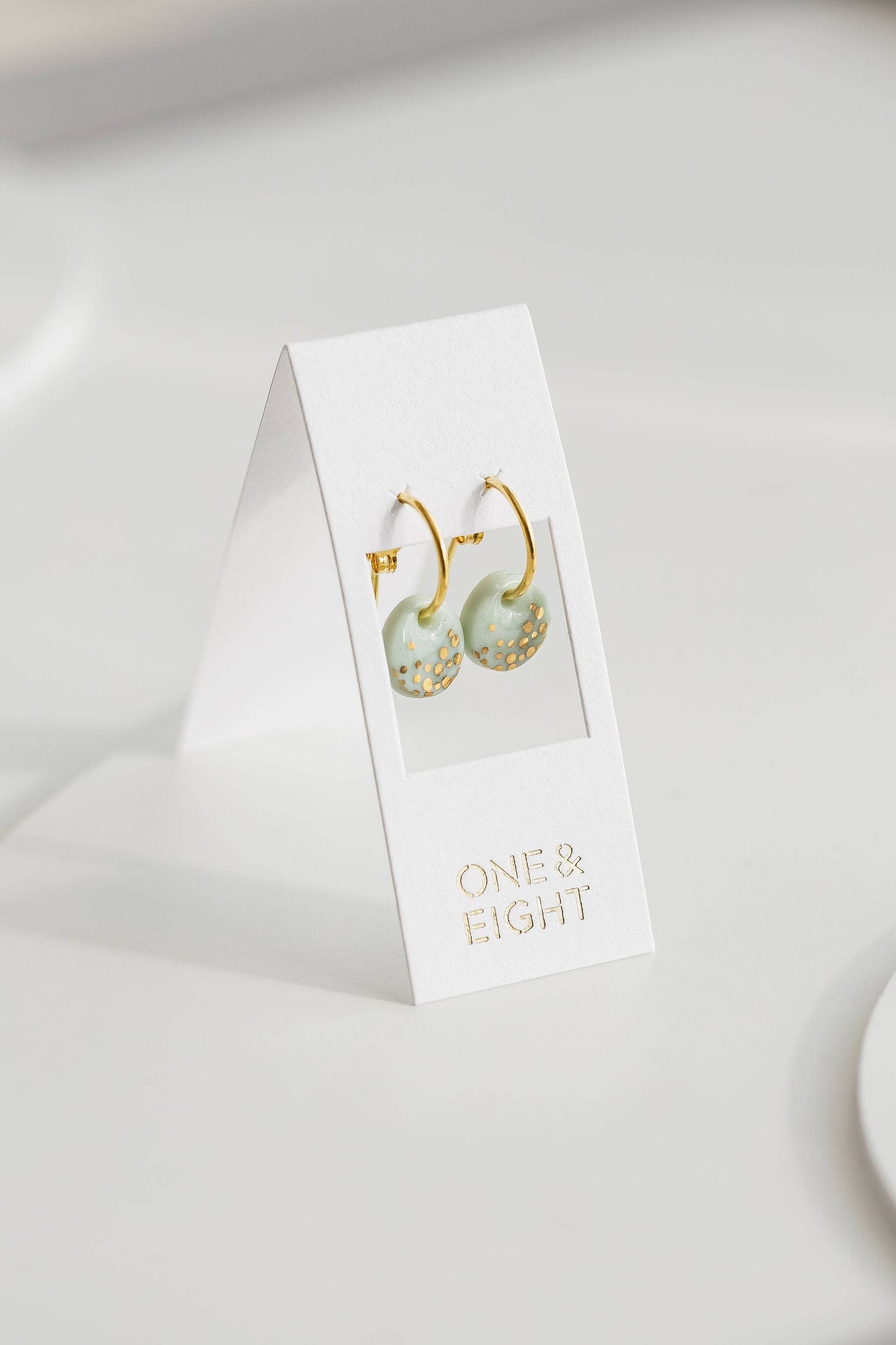 One & Eight - Mint Gold Gale Earrings