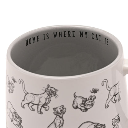 DISNEY CATS & DOGS MUG - HOME IS WHERE MY CAT IS