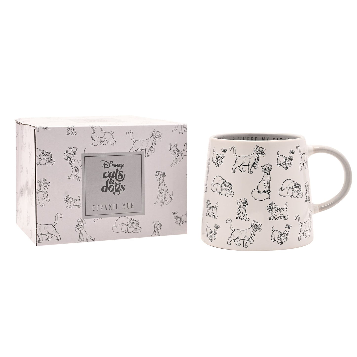 DISNEY CATS & DOGS MUG - HOME IS WHERE MY CAT IS