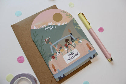 Ellice Owens Designs - Arch Wedding Card for Couple