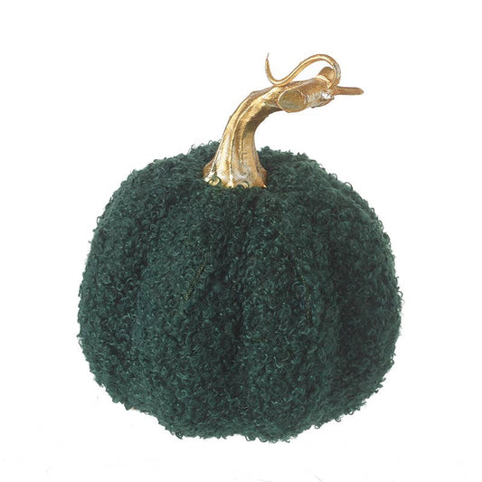 Heaven Sends - SM GREEN FABRIC PUMPKIN WITH GOLD STALK