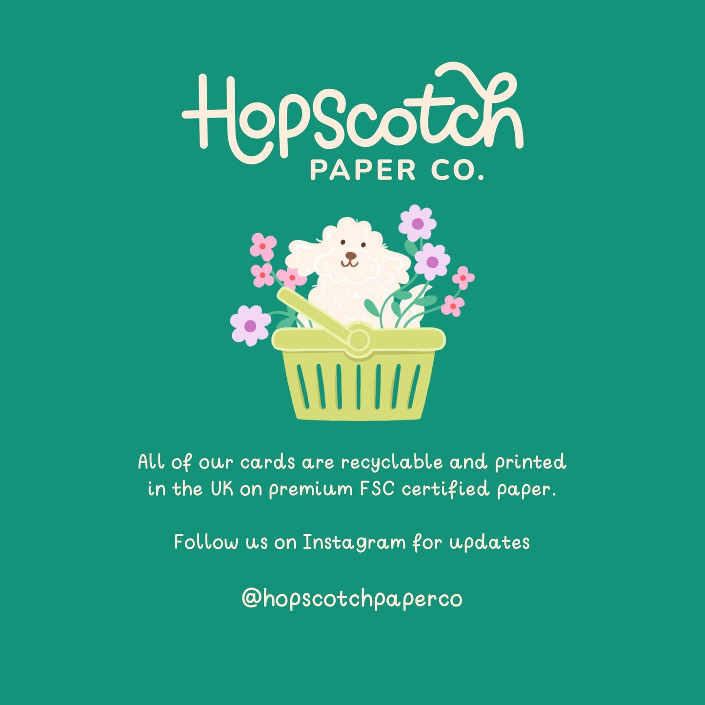 Hopscotch Paper Co. - Happy Cupcakes Greeting Card – A6 Blank Inside, Eco-Friendly