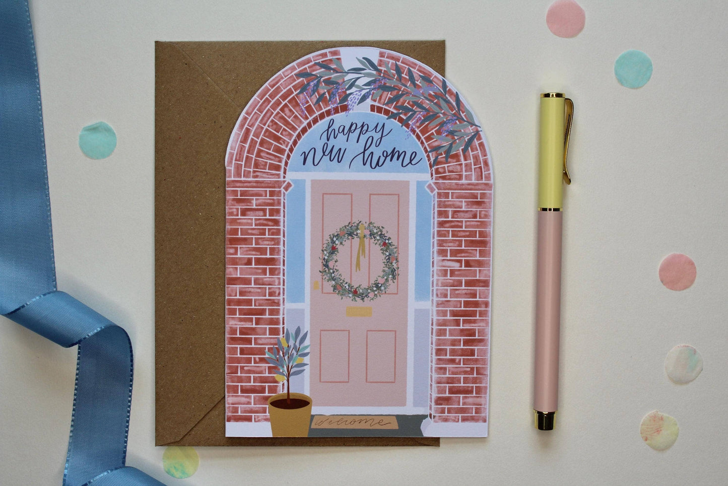 Ellice Owens Designs - Arch New Home Card for Her, Illustrated Housewarming