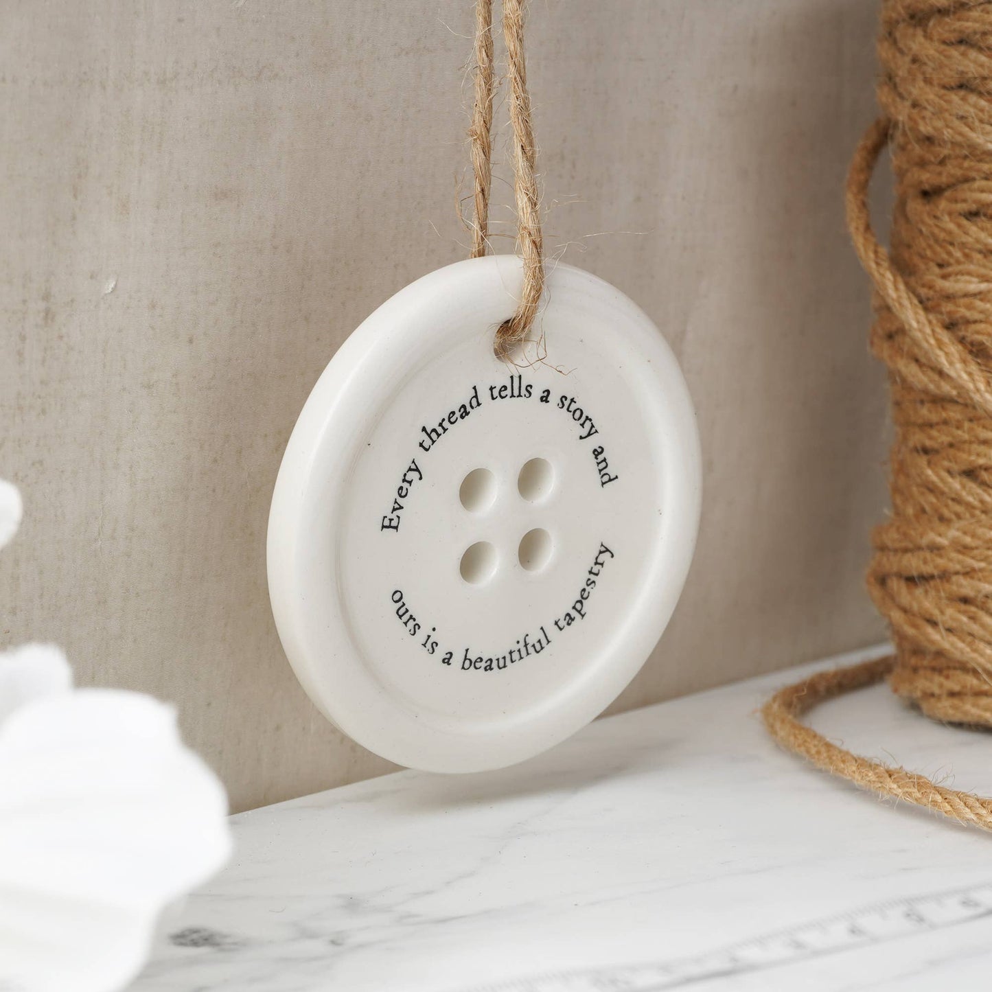 CGB Giftware - Send With Love 8 Assorted Button Hangers In Dish
