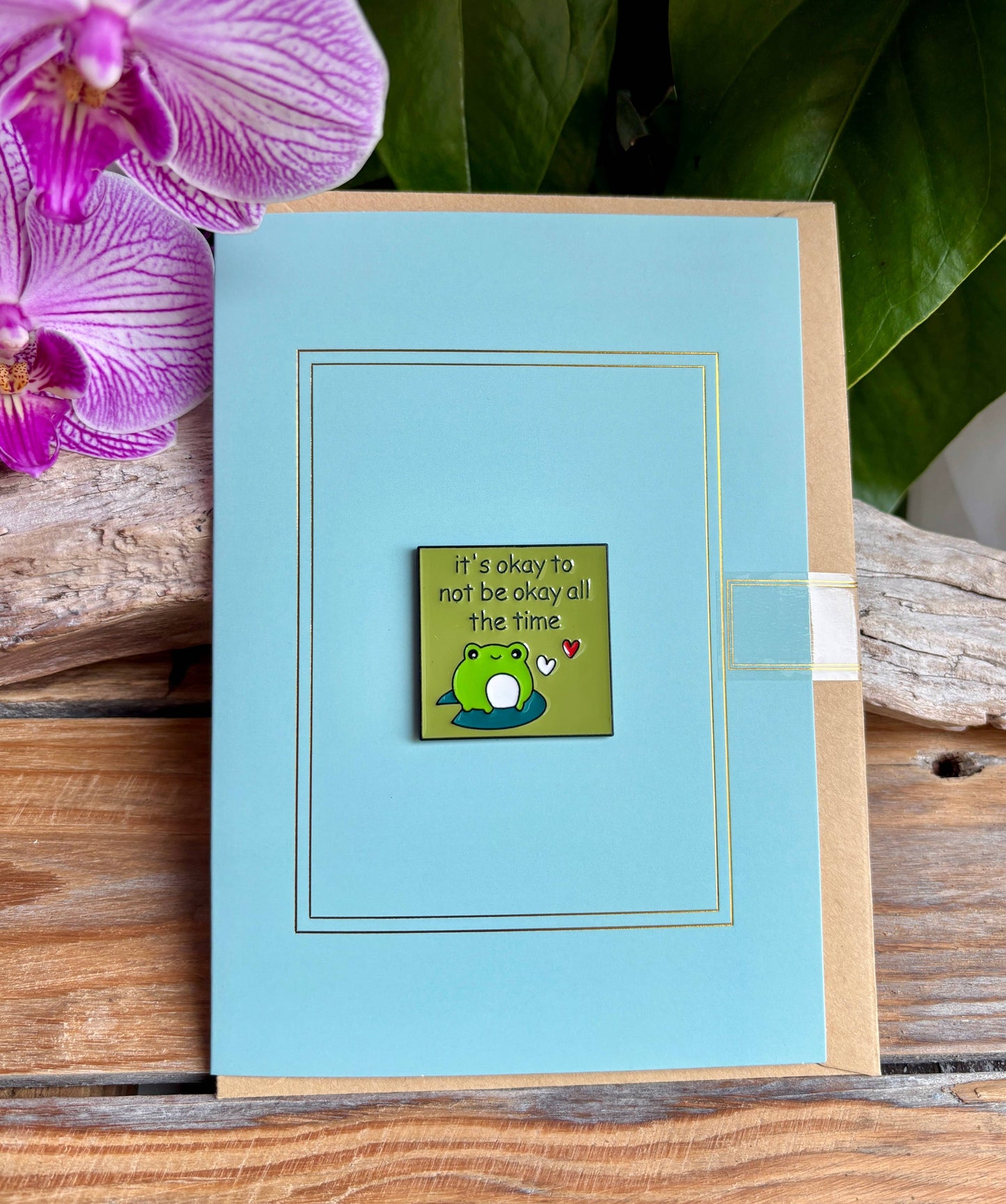 Ocean Ripples - It's Okay... Pin Badge Card