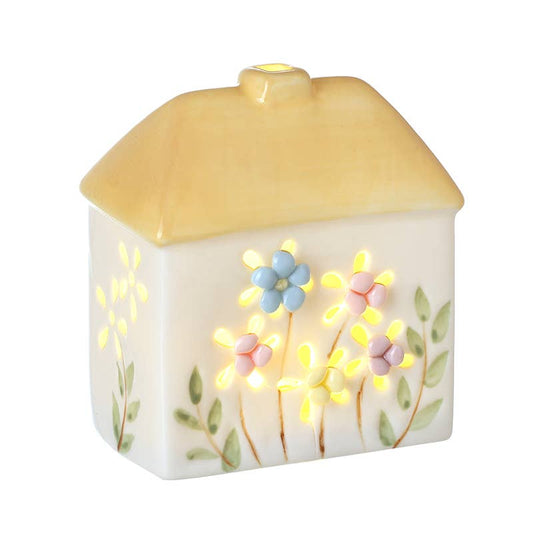 Heaven Sends - FLORAL CERAMIC LED HOUSE