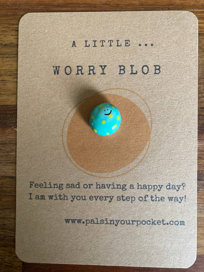 Pals in your Pocket - Anxiety Relief Painted Worry Pebble with Greeting Card