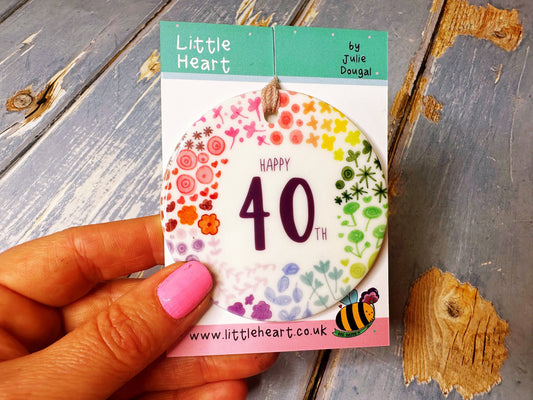 Little Heart - 40 years Floral Ceramic Circle