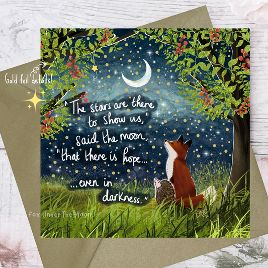 Fox Under The Moon - 'There Is Hope' - Greeting Card From Fox Under The Moon