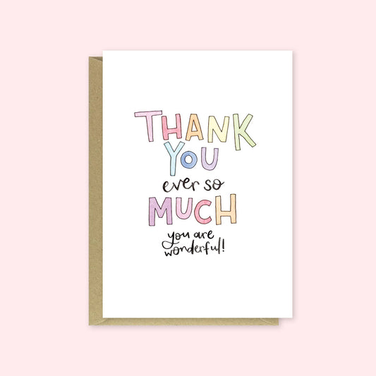 Nova & Me - Thank You Ever So Much, Greetings Card