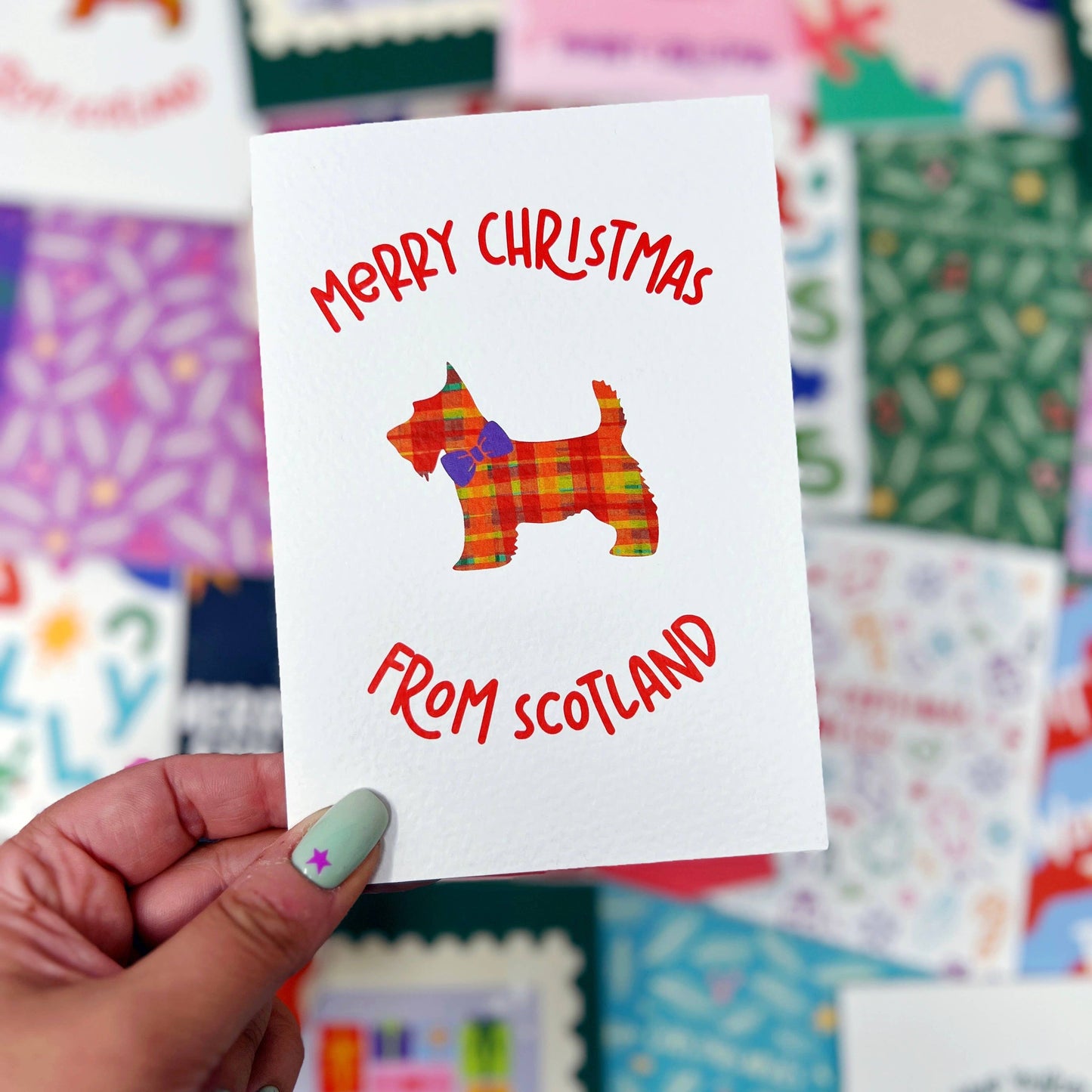 Xoxo Designs by Ruth - Christmas 'Merry Christmas From Scotland' Scottie Dog Card