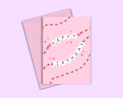 Danni Boden Designs - Happy Birthday Friendship Bracelet - Card  - Taylor Swift