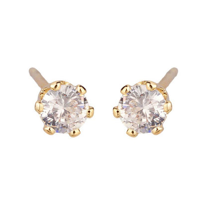 White Leaf - 7 Days Floral Earrings Box Set in Gold