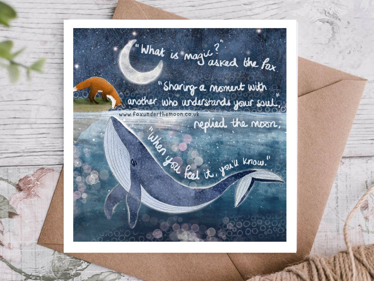 Fox Under The Moon - 'Soul Mates' - Greeting Card by Fox Under The Moon