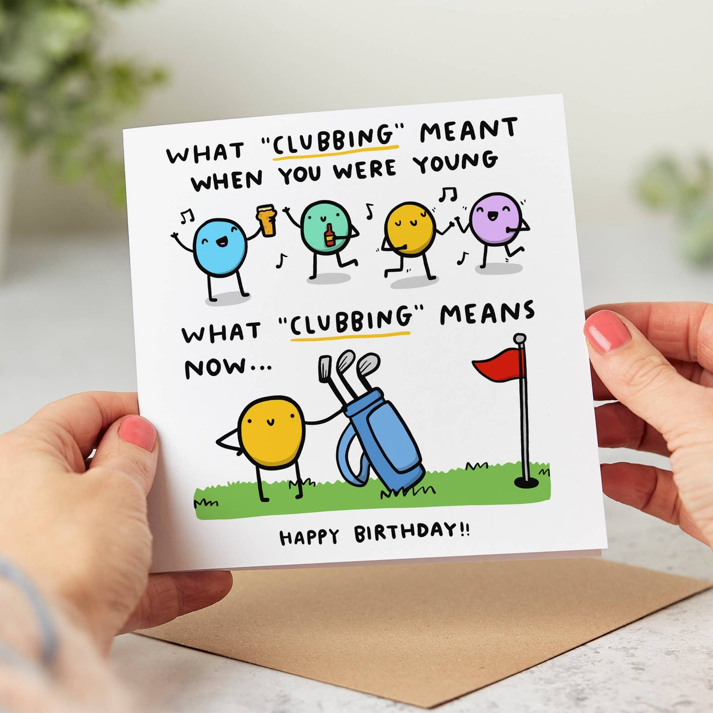 Clubbing - Funny Golf Birthday Card