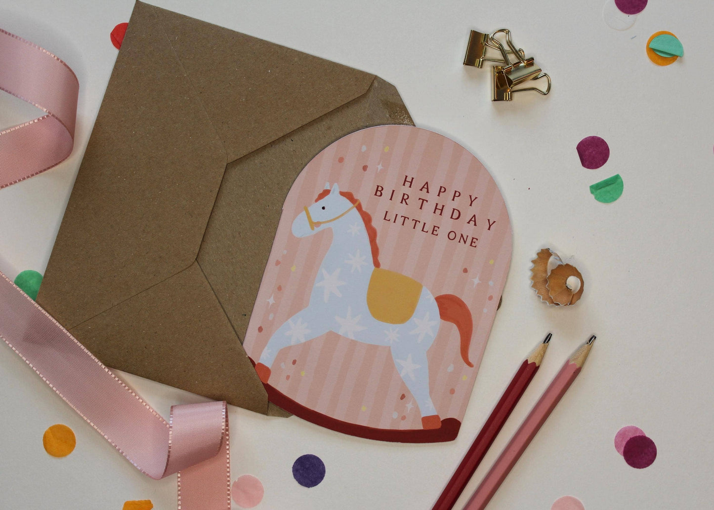 Ellice Owens Designs - Rocking Horse Birthday Card – First Birthday Little One