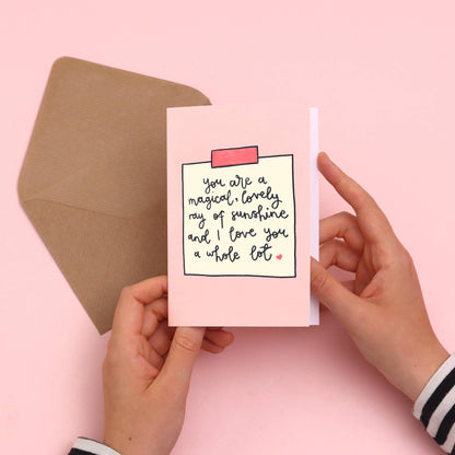 Oh, Laura - Greeting card - 'ray of sunshine'