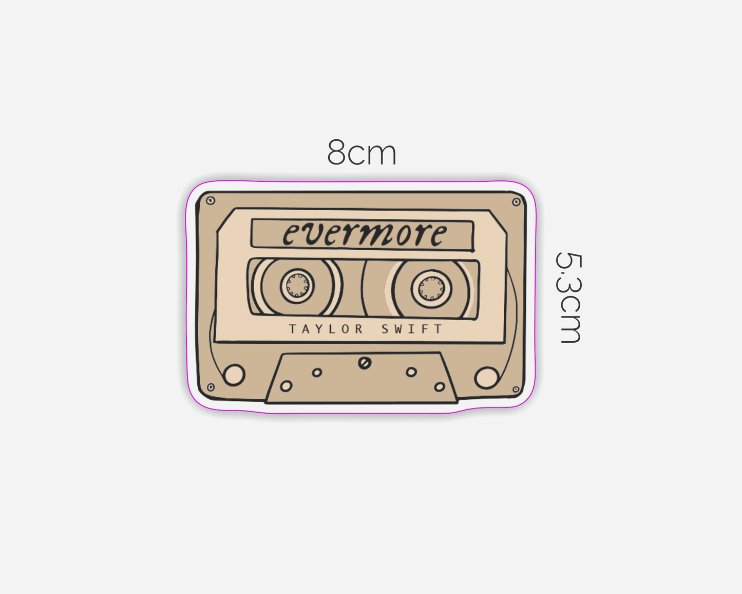 Danni Boden Designs - Evermore Album Inspired Cassette Tape Sticker - Taylor Swift