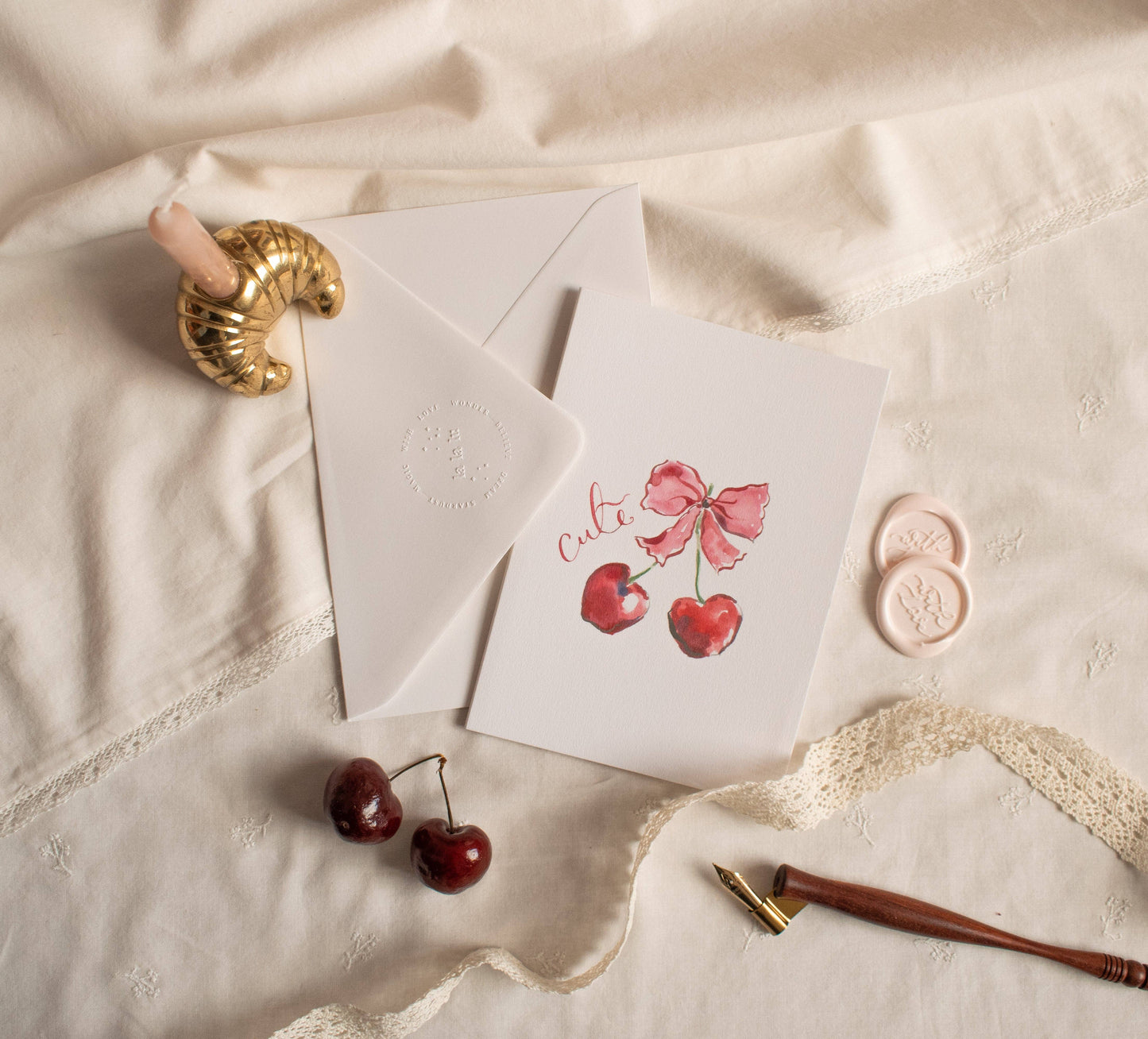 La la lu - Cute Cherry Card