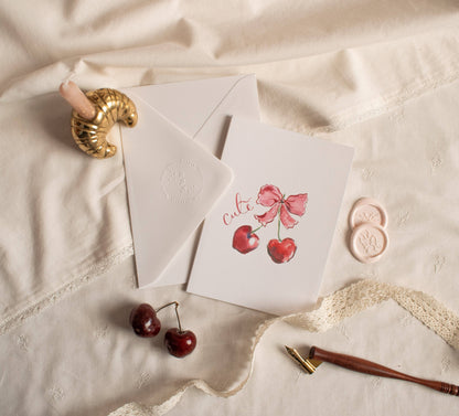 La la lu - Cute Cherry Card