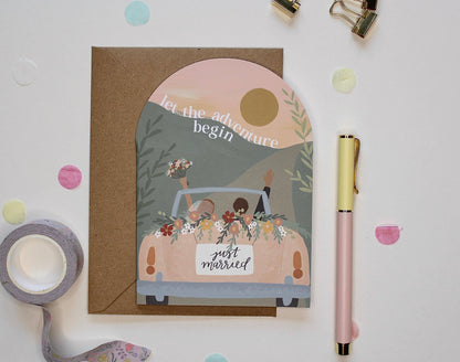 Ellice Owens Designs - Arch Wedding Card for Couple