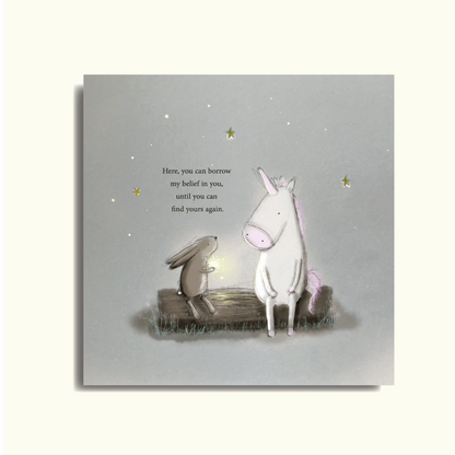 Borrow My Belief card by Toots Design