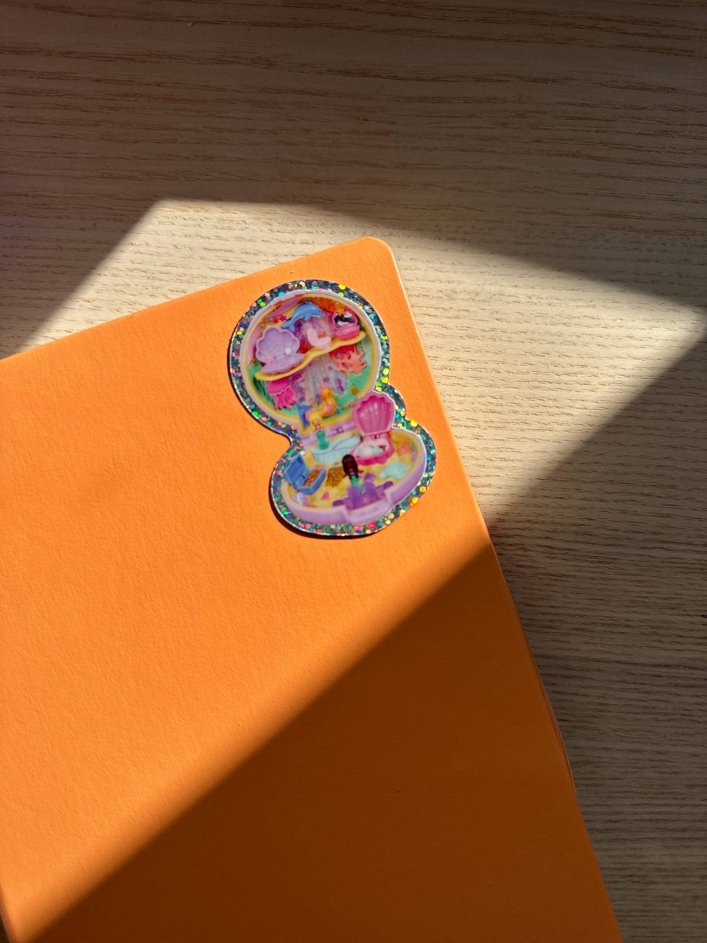 Shellflower - Polly Pocket Mermaid Glitter Vinyl Sticker