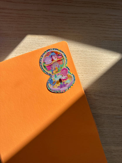 Shellflower - Polly Pocket Mermaid Glitter Vinyl Sticker