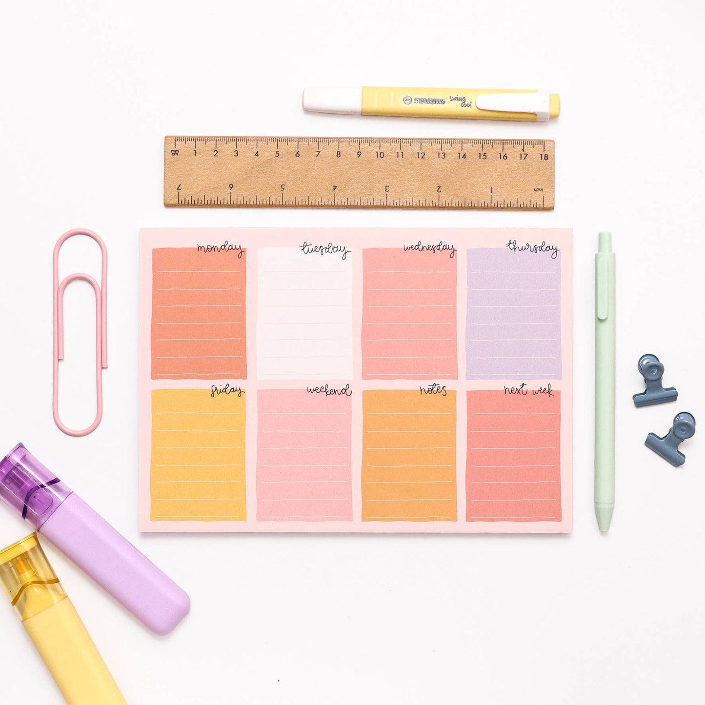 Oh, Laura - A5 notepad - week planner - candy