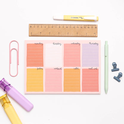 Oh, Laura - A5 notepad - week planner - candy