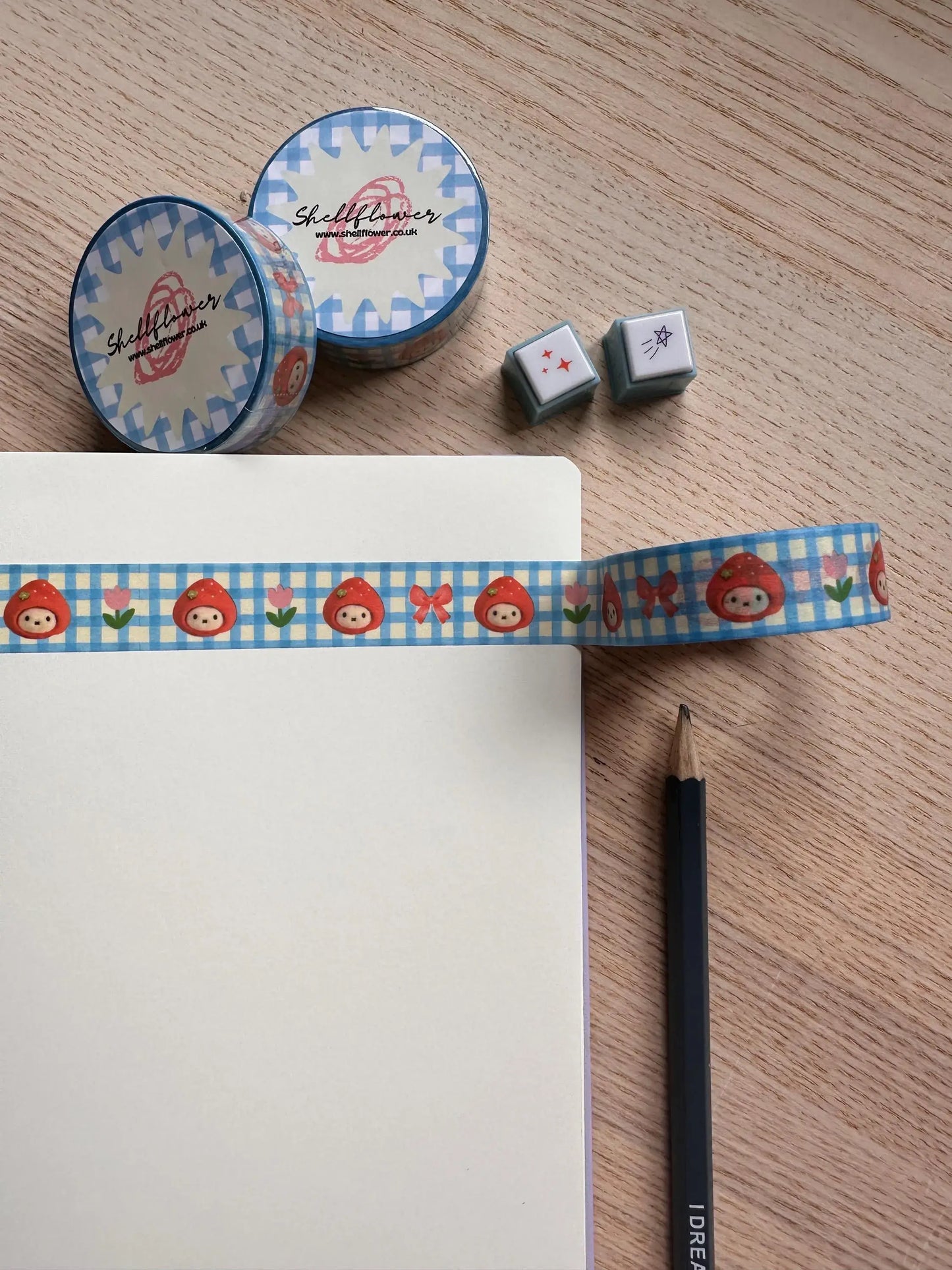 Shellflower - Strawberry Bunny Washi Tape 