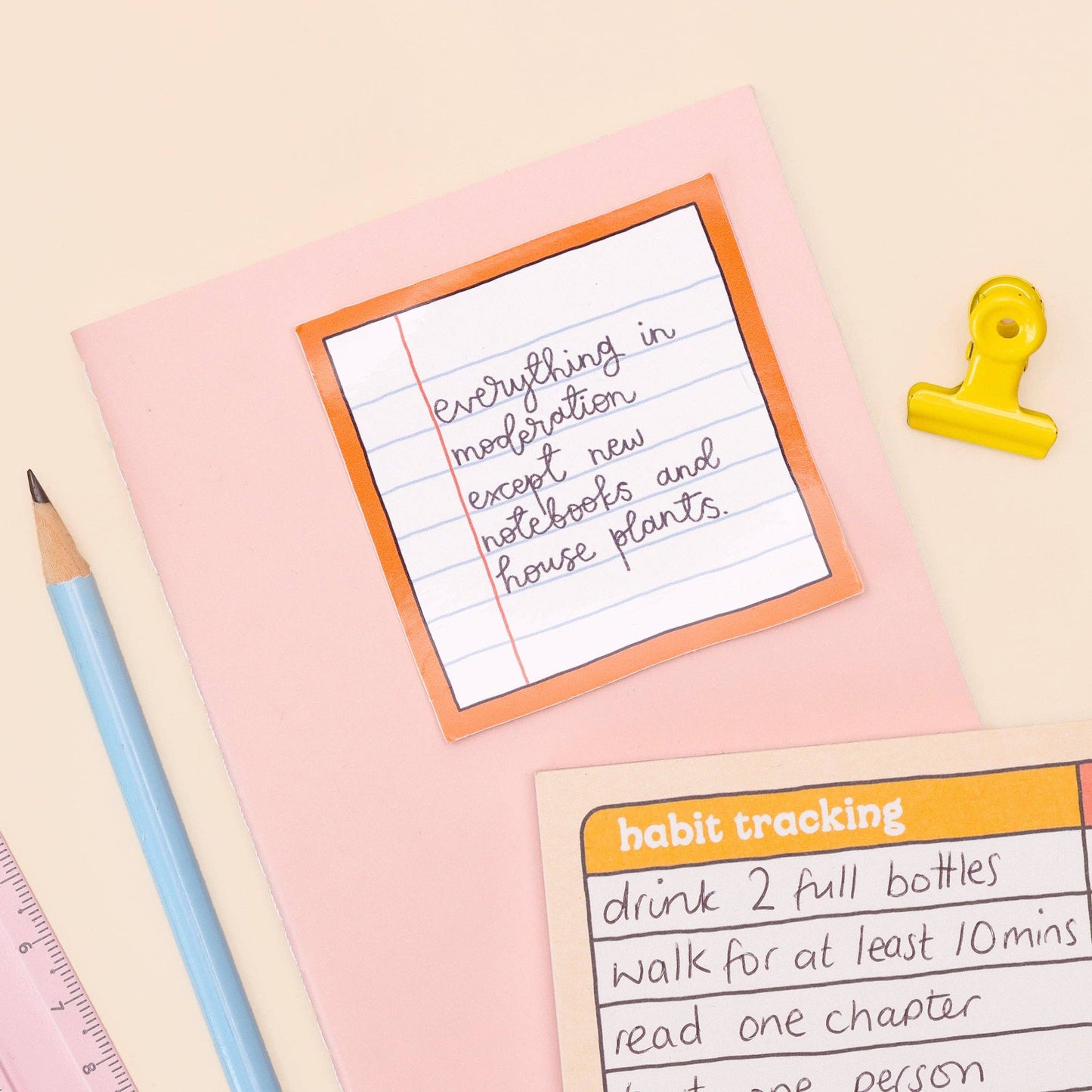 Oh, Laura - Vinyl Sticker - New notebooks & house plants