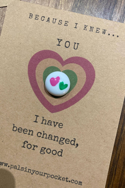 Pals in your Pocket - Emerald Pink Heart Keepsake Inspired By Witch Movie