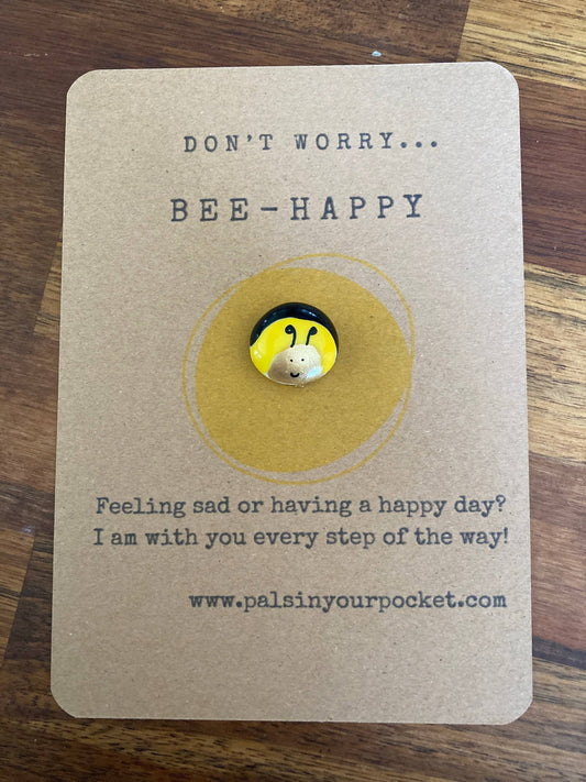 Pals in your Pocket - Bee Pebble Pocket Hug Anxiety Buster Care Package Gift