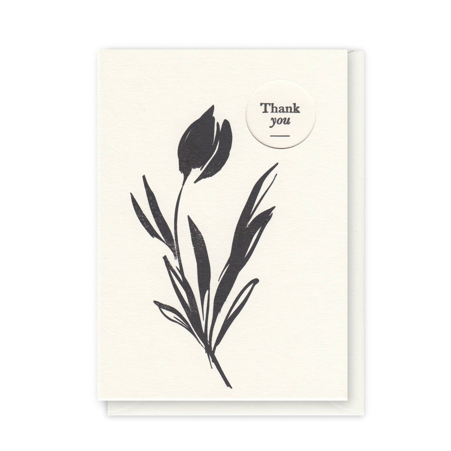 Alex & Olive - Floral Thank You Card Handcrafted - Letterpress Printed