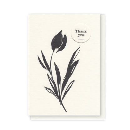 Alex & Olive - Floral Thank You Card Handcrafted - Letterpress Printed